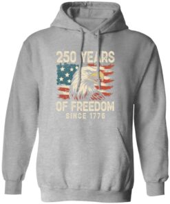 Alternative view of 250 Years Of Freedom Since 1776 USA Bald Eagle America Flag Dark Shirt