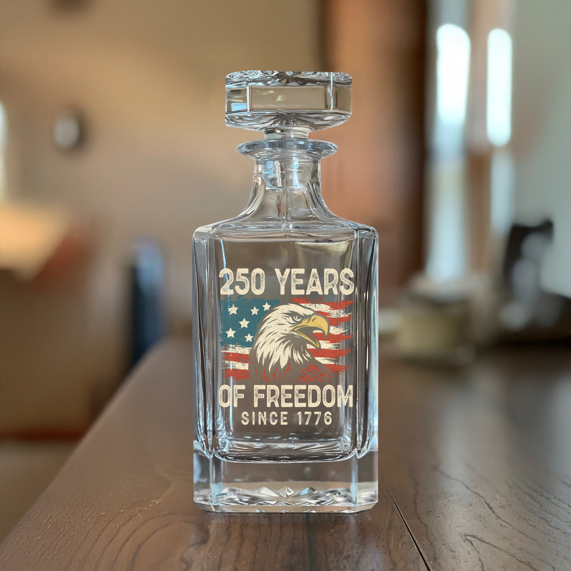 250 Years Of Freedom Since 1776 USA Bald Eagle America Flag Decanter HA75 897374 - Image 6