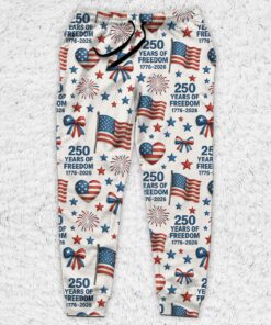 250 Years of Freedom Sweatpants | Patriotic 1776-2026 Pajamas | Happy 250th Birthday Sweatpants for Christmas