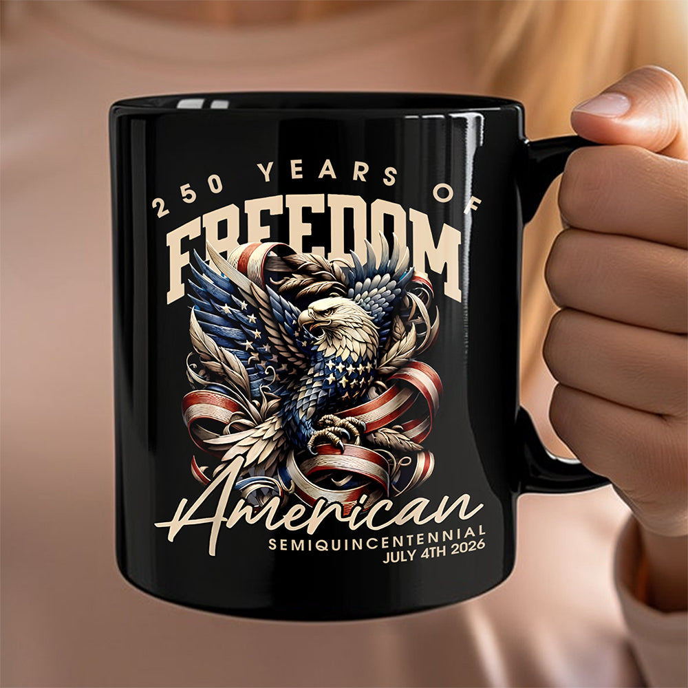 250 Years Of Freedome America Black Mug TH10 894537 - Image 4