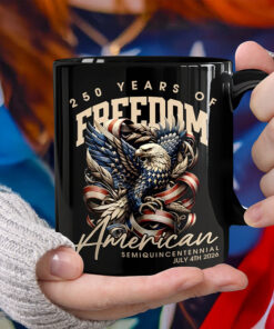 250 Years Of Freedome America Black Mug