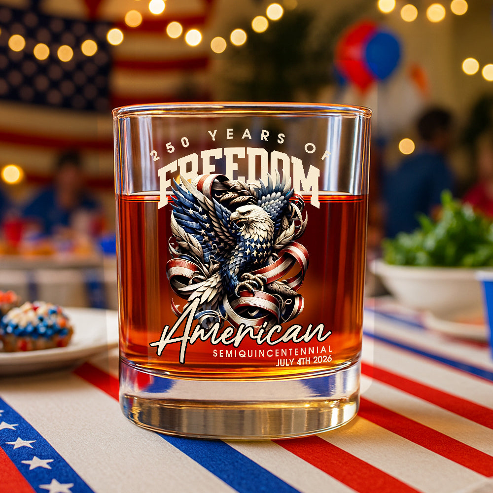 250 Years Of Freedome America Whiskey Glass TH10 894541 - Image 3