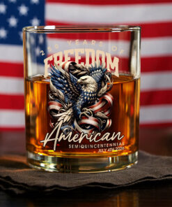 250 Years Of Freedome America Whiskey Glass