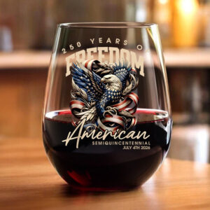 Alternative view of 250 Years Of Freedome America Wine Glass TH10 894543