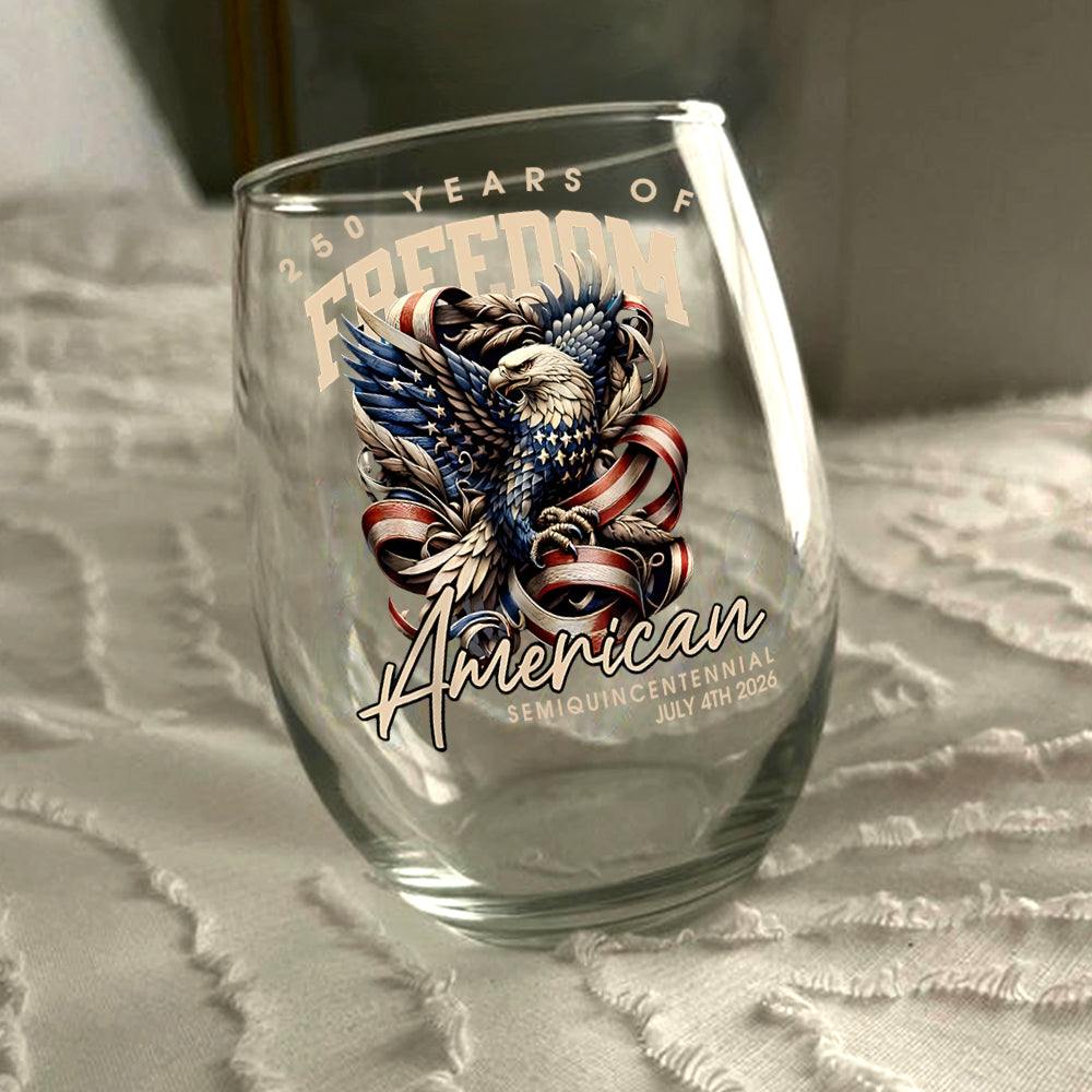250 Years Of Freedome America Wine Glass TH10 894543 - Image 7