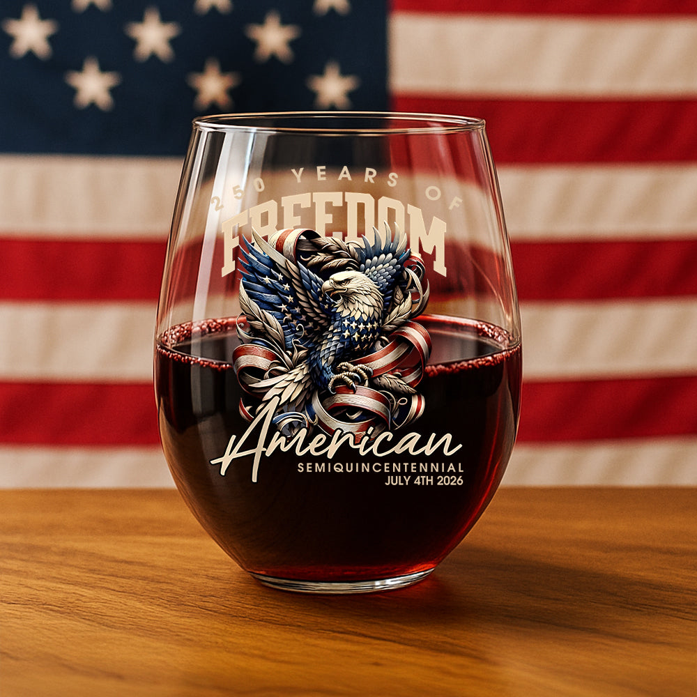 250 Years Of Freedome America Wine Glass TH10 894543 - Image 4