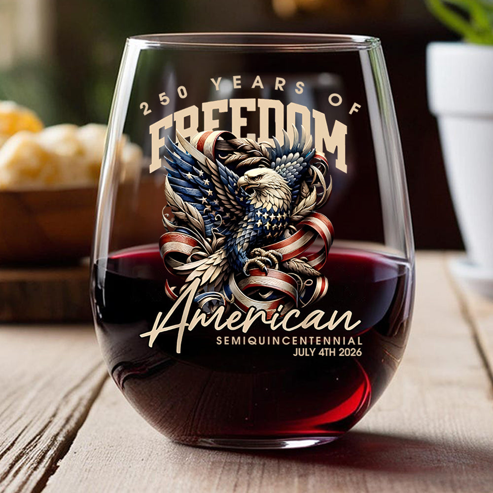 250 Years Of Freedome America Wine Glass TH10 894543 - Image 6