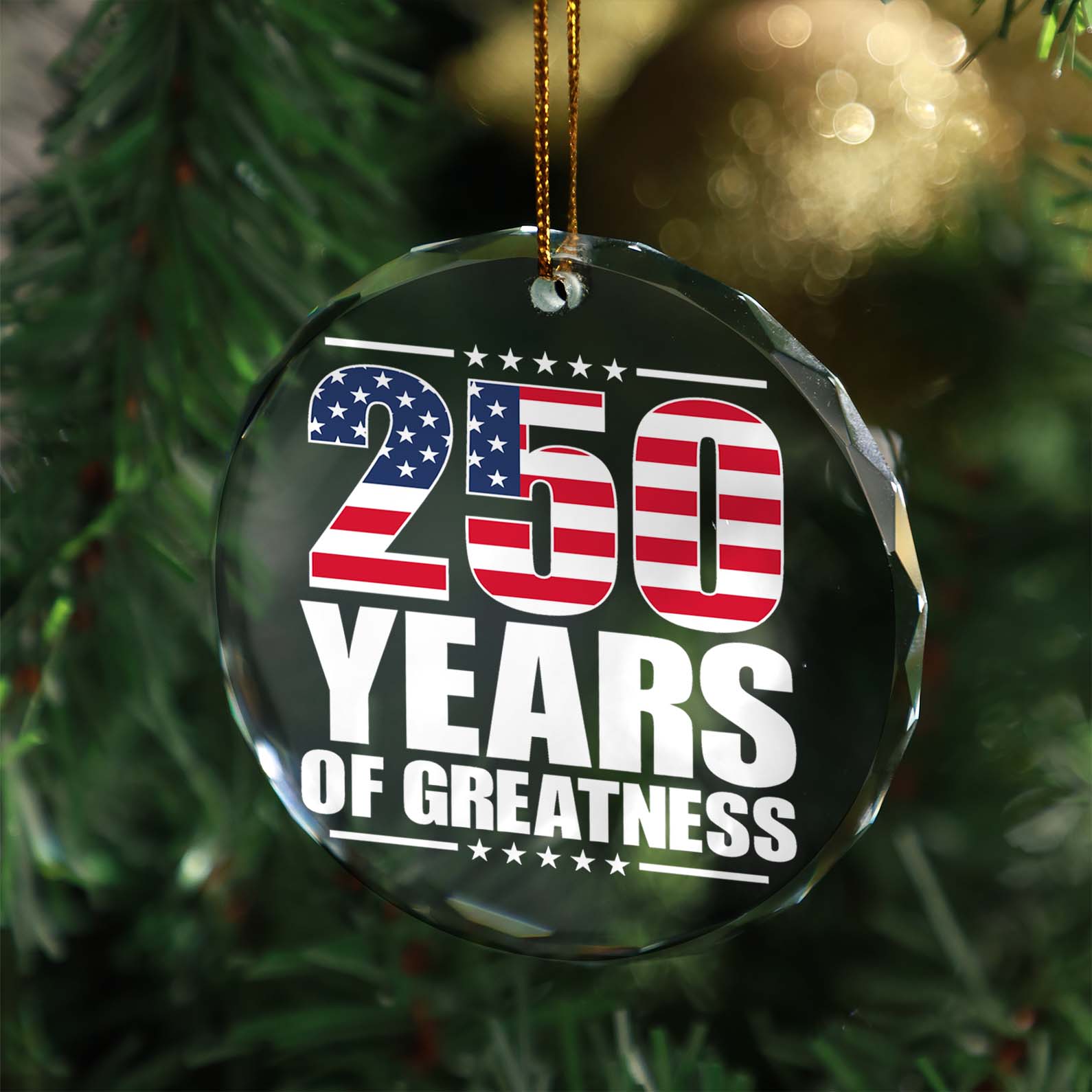 250 Years Of Greatness Glass Ornament | America 250 Anniversary | Happy 250th Birthday USA | Patriotic 4th Of July Glass Ornament For Christmas Decor 682670 - Image 7