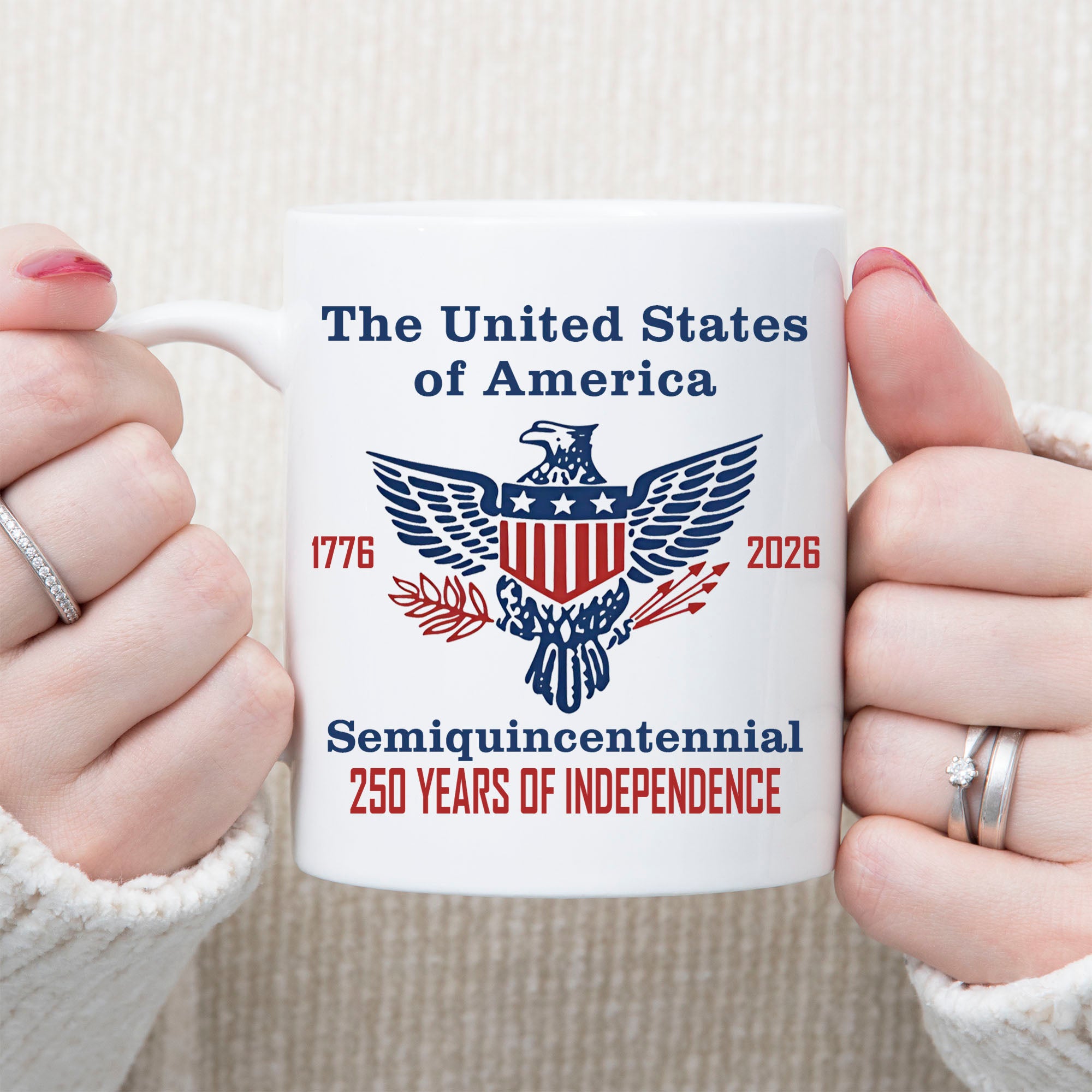 250 Years of Independence Mug | Happy 250th Birthday USA Mug | America 250th Anniversary White Mug Accent Mug 682595 - Image 2