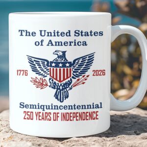 250 Years of Independence Mug | Happy 250th Birthday USA Mug | America 250th Anniversary White Mug Accent Mug 682595