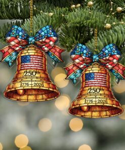Alternative view of 250 Years of the USA Acrylic Ornament | 1776-2026 Liberty Bell Ornament for Christmas Decor