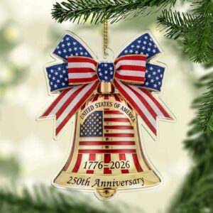 250 Years of the USA Acrylic Ornament | 250th Anniversary 1776â€“2026 Liberty Bell Ornament for Christmas Decor 683161