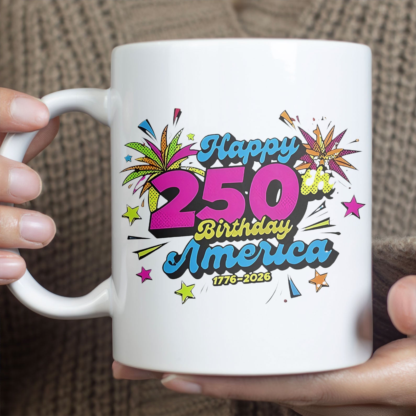 250 Years of USA Independence Mug | Happy 250th Birthday America | Patriotic 4th of July White Mug Accent Mug 682626 - Image 4