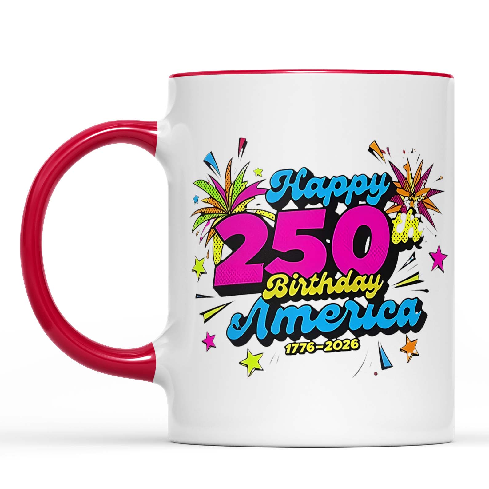 250 Years of USA Independence Mug | Happy 250th Birthday America | Patriotic 4th of July White Mug Accent Mug 682626 - Image 5