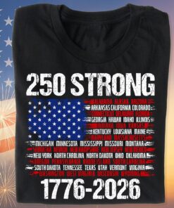 250 Years Strong 1776-2026 Shirt | Happy 250th Birthday USA | Patriotic 4th Of July Tee | America 250th Anniversary | Independence Day Shirt