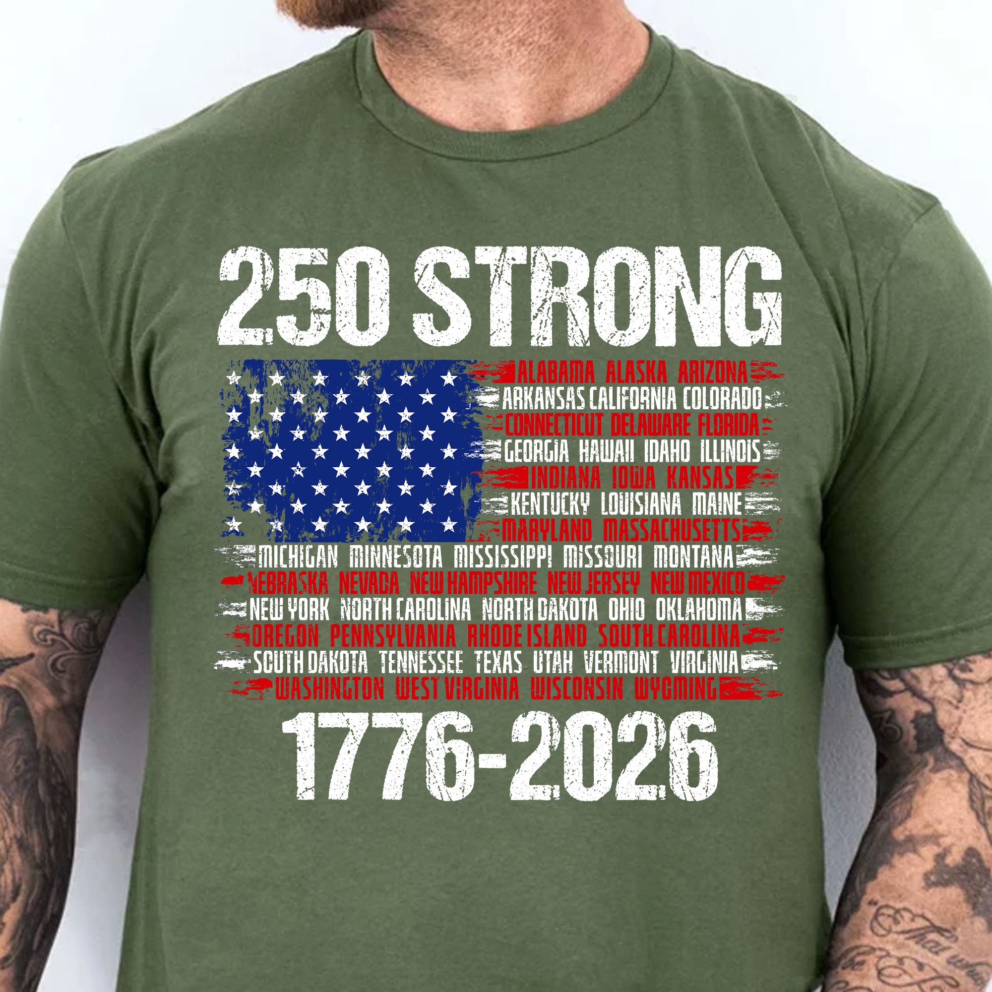 250 Years Strong 1776-2026 Shirt | Happy 250th Birthday USA | Patriotic 4th Of July Tee | America 250th Anniversary | Independence Day Shirt 682544 - Image 3