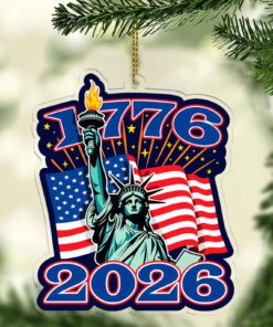 250 Years USA 1776-2026 Acrylic Ornament | America 250th Anniversary Ornament | 4th of July Ornament Christmas Decor
