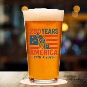 Alternative view of 250 Years USA 1776-2026 Glass | Happy 250th Birthday USA Glass | America 250th Anniversary | Independence Day Whiskey Glass Beer Glass 682492