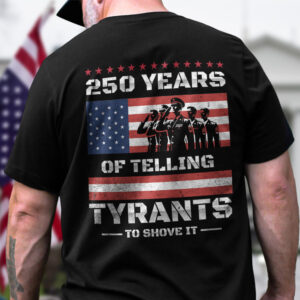 Alternative view of 250 Years USA 250th Anniversary America Celebration Back Side Dark Shirt CH07 896740