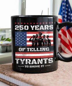 Alternative view of 250 Years USA 250th Anniversary America Celebration Black Mug