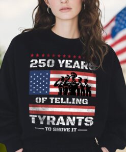 Alternative view of 250 Years USA 250th Anniversary America Celebration Dark Shirt