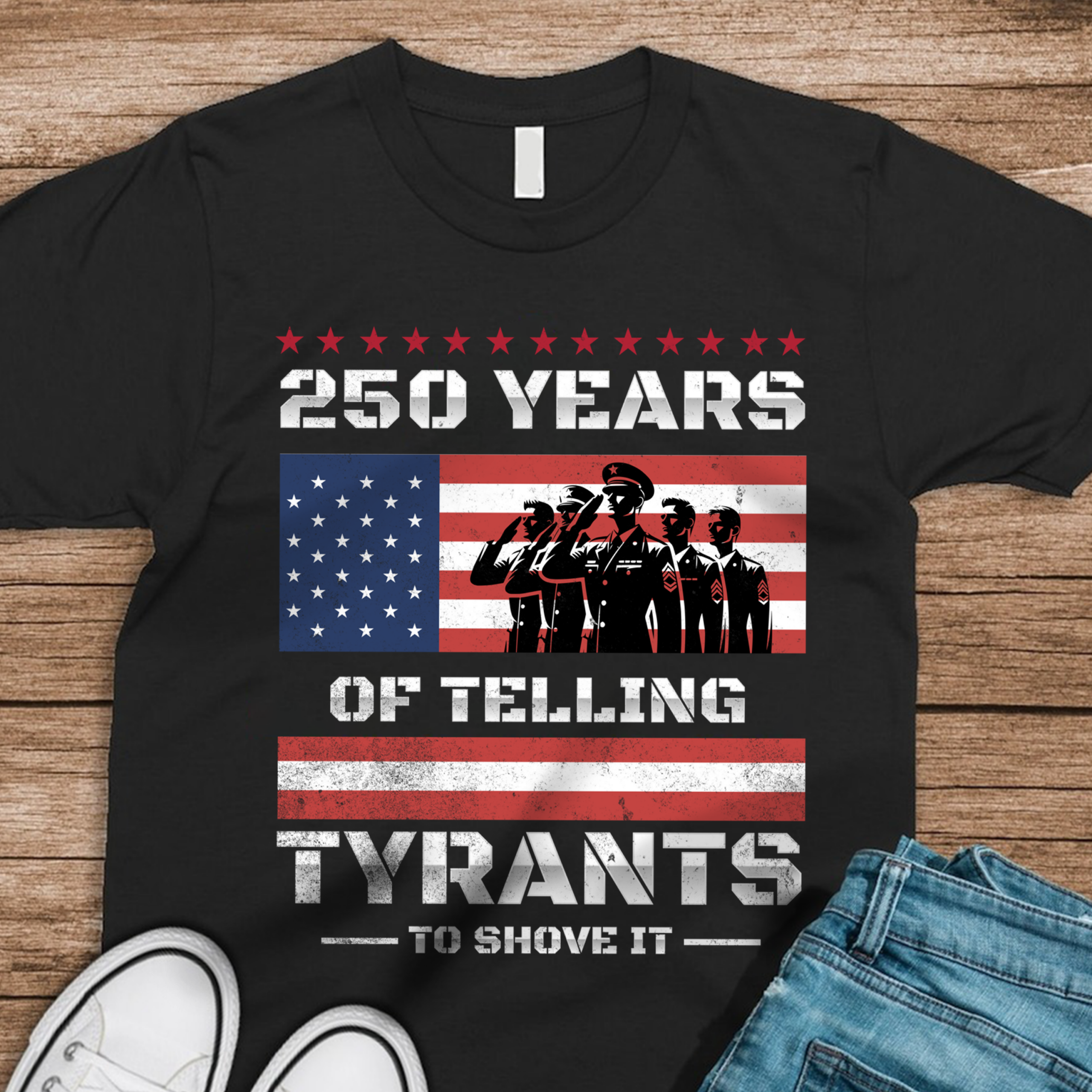 250 Years USA 250th Anniversary America Celebration Dark Shirt CH07 896696 - Image 6