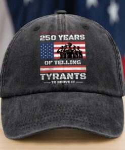 250 Years USA 250th Anniversary America Celebration Washed Baseball Denim Cap