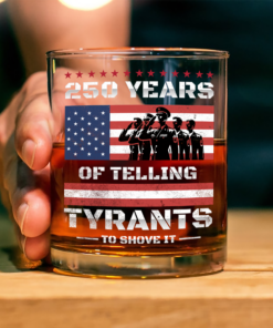 Alternative view of 250 Years USA 250th Anniversary America Celebration Whiskey Glass