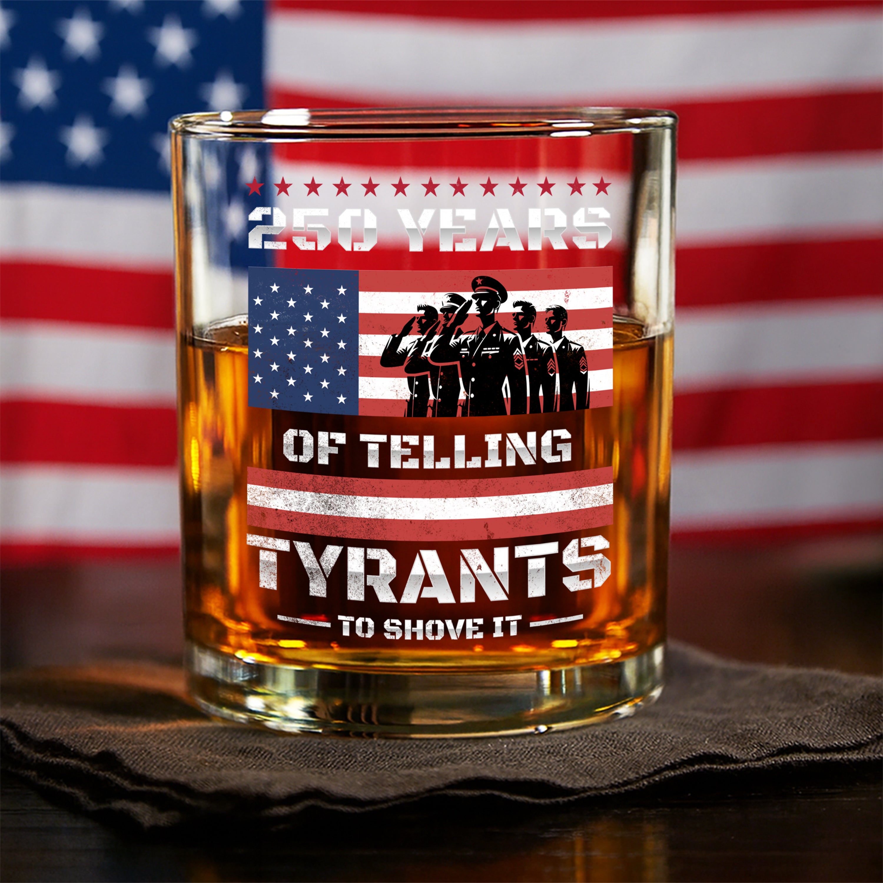 250 Years USA 250th Anniversary America Celebration Whiskey Glass CH07 896746