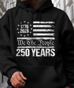 Alternative view of 250 Years USA 250th Birthday 1776-2026 Eagle Flag Dark Shirt