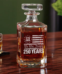 Alternative view of 250 Years USA 250th Birthday 1776-2026 Eagle Flag Decanter