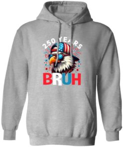 Alternative view of 250 Years USA Bruh 250th Birthday 1776-2026 Eagle Flag Dark Shirt