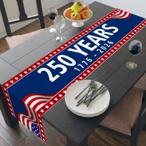 Alternative view of 250 Years USA Patriotic Table Runner | America 250th Anniversary 1776â€“2026 Decor | Independence Day Table Decoration 683634