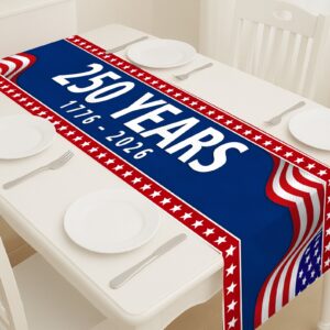 250 Years USA Patriotic Table Runner | America 250th Anniversary 1776â€“2026 Decor | Independence Day Table Decoration 683634