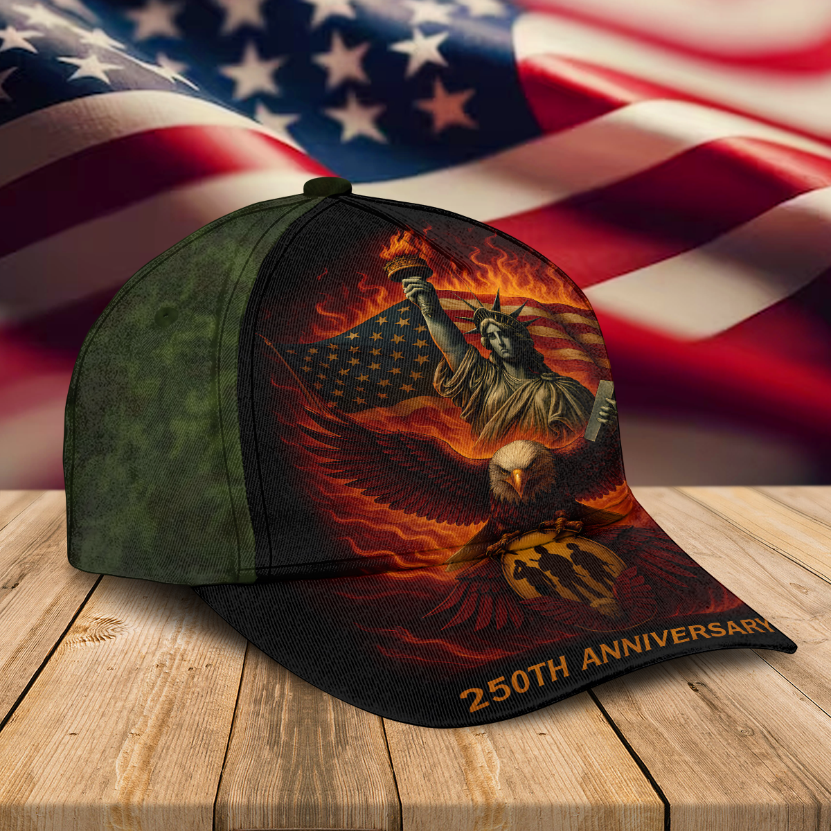 250th Anniversary Liberty Eagle Patriotic USA Classic Cap HO82 900112 - Image 4