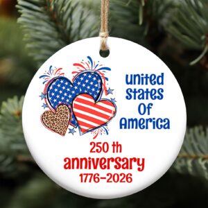 250th Anniversary of the United States Ornament | America 250 Patriotic Ceramic Ornament | Independence Day Gift 683586