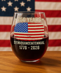 250th Anniversary United States Semiquincentennial Wine Glass