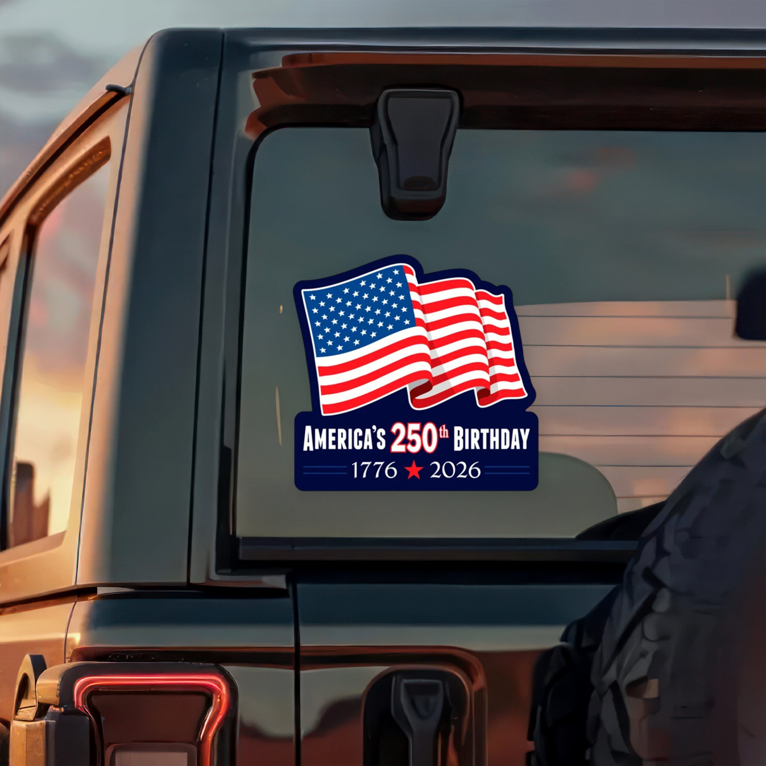 250th Birthday 1776-2026 Car Window Decal Sticker TH10 896749 - Image 3
