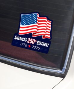 Alternative view of 250th Birthday 1776-2026 Car Window Decal Sticker