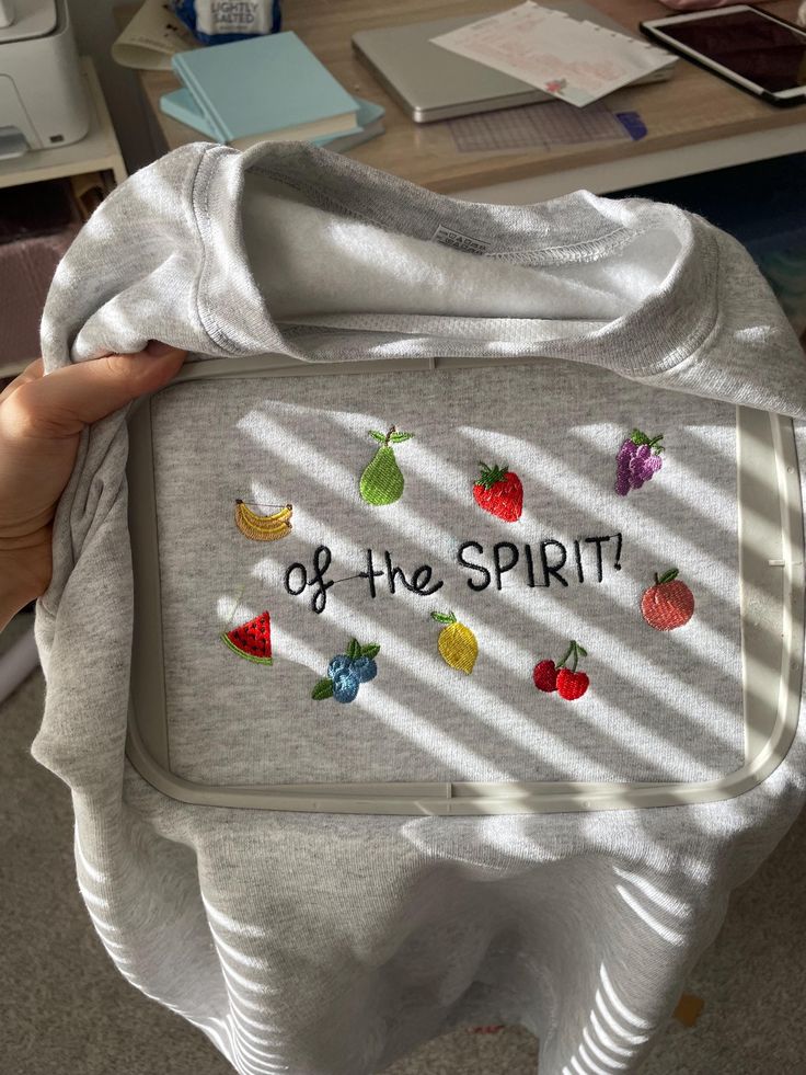 Fruit of the Spirit Christian Sweatshirt | Embroidered Christian Crewneck - Image 2