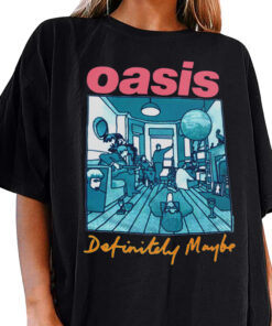 Oasis T Shirt Definitely Maybe Illustration Colour Reunion Tour New