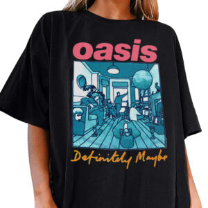 Oasis T Shirt Definitely Maybe Illustration Colour Reunion Tour New