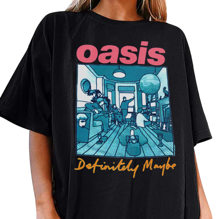 Oasis T Shirt Definitely Maybe Illustration Colour Reunion Tour New