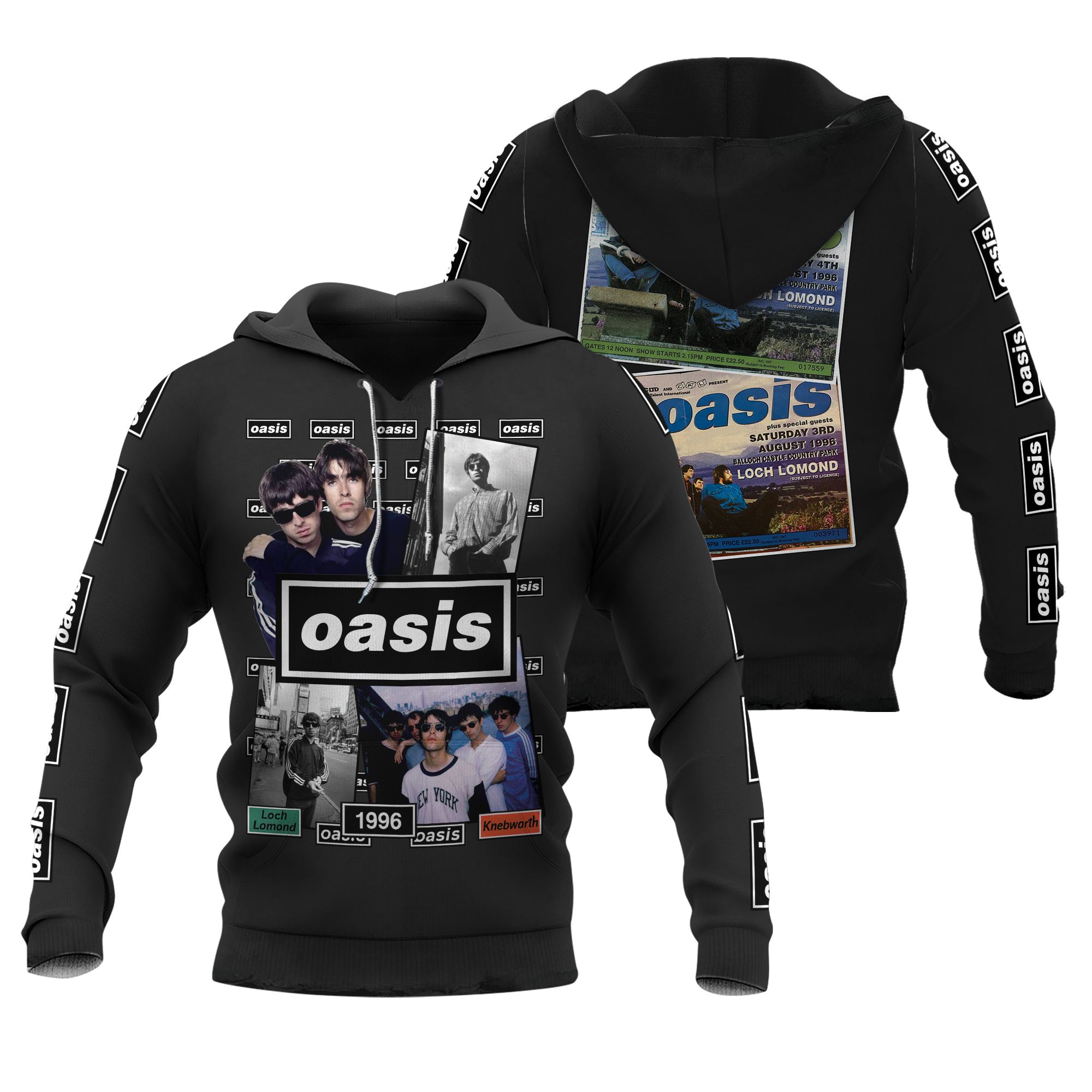 1996 Oasis "Oasis" Album Music Classic White Unisex Jersey Reprint