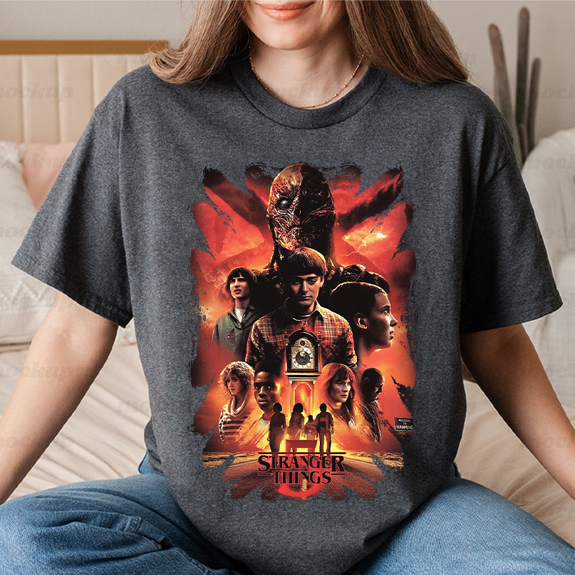 Stranger Things 5 Poster Shirt Stranger Things Characters Sweatshirt Final Season - Image 9