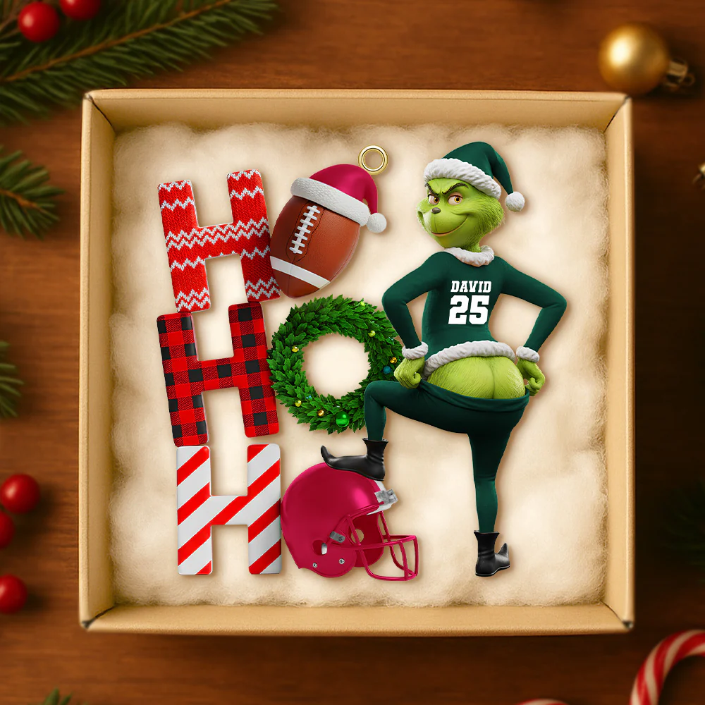 The Grinch Ornament, Merry Grinchmas Ornament, Funny Grinch Monster Ornament - Image 4