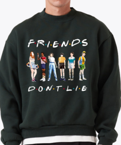 Men's Movies Poster Hoodie Sweatshirt Friends Don't Lie Graphic Printed Hoodie Coat