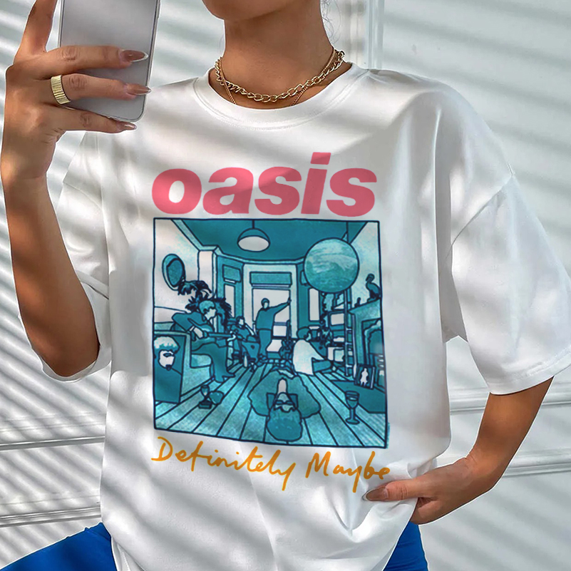 Oasis T Shirt Definitely Maybe Illustration Colour Reunion Tour New - Image 3