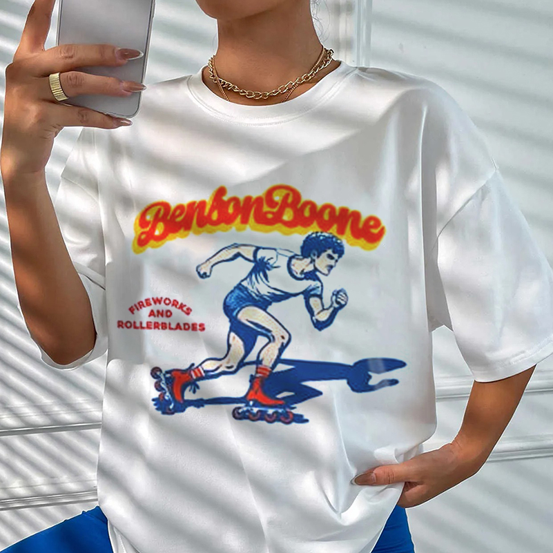 Benson Boone Shirt, Fireworks and Rollerblades T-Shirt, Beautiful Things, BB Tour Merch, BBoone Fan Shirt - Image 2