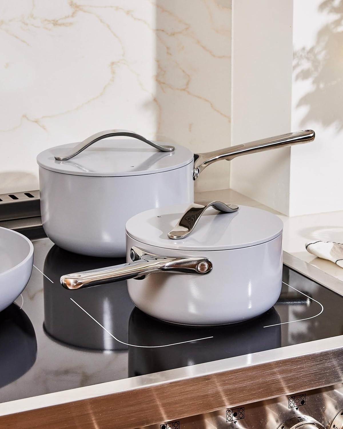 Caraway Home 3-qt Non-Stick Ceramic Sauce Pan, Gray - Image 4
